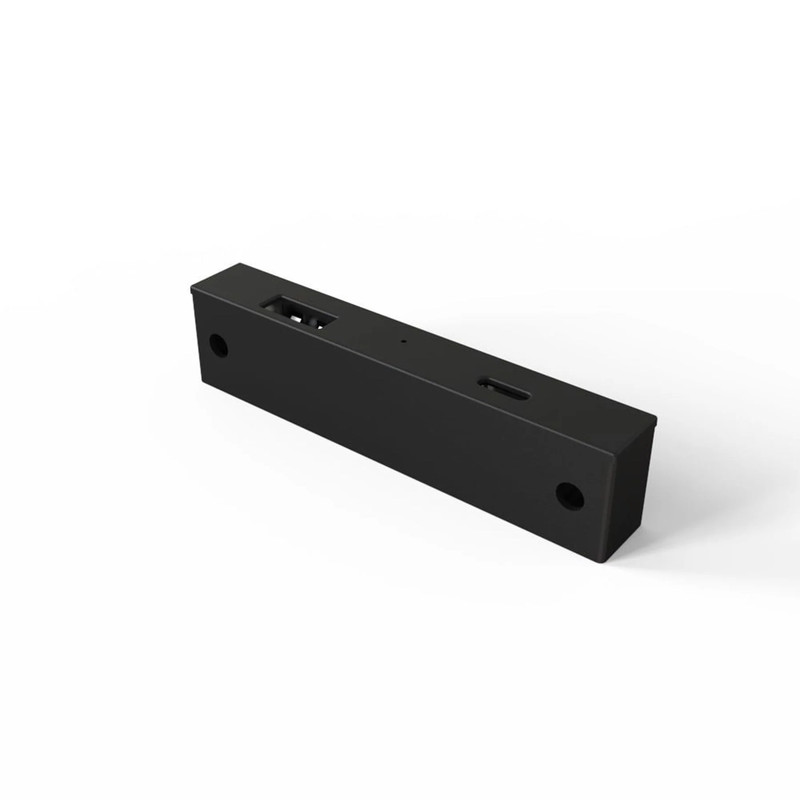 5V Rectangular Recessed or Surface Mount USB Charger Black